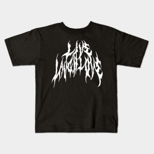 Live Laugh Love Metal Font Kids T-Shirt